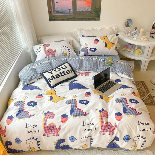 2021款北欧风简约全棉斜纹网红清新四件套 商品图6