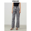 VIMAGE纬漫纪春季新款时尚开叉通勤休闲显瘦百搭100%棉牛仔裤V1705337 商品缩略图0