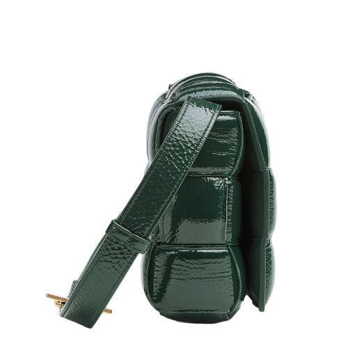 【包税】Bottega Veneta/葆蝶家 经典款CASSETTE PADDED系列 女士雨树绿色鹿皮双面编织斜挎单肩豆腐包591970V13Y13035 商品图1