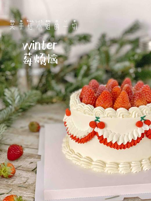 幸福的草莓蛋糕，草莓夹心草莓装饰，满满的甜蜜，祝福你这个冬天，莓烦恼 商品图0
