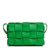 【包税】Bottega Veneta/葆蝶家 22春夏新款CASSETTE系列 女士鹦鹉绿色流苏饰边Intreccio编织羊皮革斜挎单肩包680698V1G713722 商品缩略图0