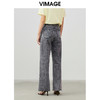 VIMAGE纬漫纪春季新款时尚开叉通勤休闲显瘦百搭100%棉牛仔裤V1705337 商品缩略图4