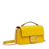 【包税】FENDI/芬迪 21秋冬新款Baguette系列 女士中号黄色羔羊皮3D纹理老花图案翻盖磁扣开合配链条肩带手提斜跨单肩包8BR793AH9CF1E8V 商品缩略图3