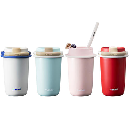 【已下架】mosh 拿铁吸管款保冷保温杯350ml[福利品] 商品图3