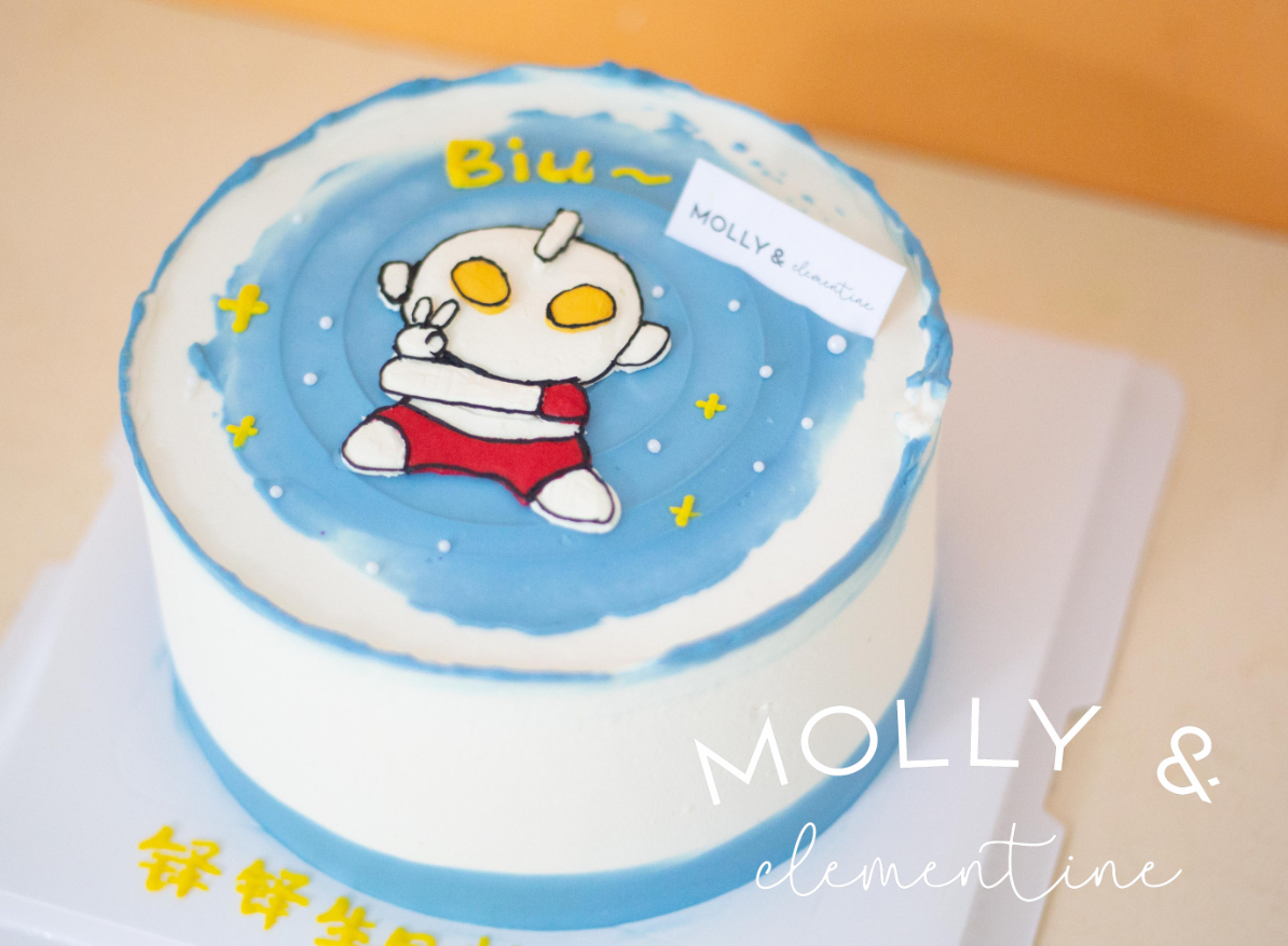 奥特曼手绘蛋糕（提前一天预定/配送当日无法退订退款）