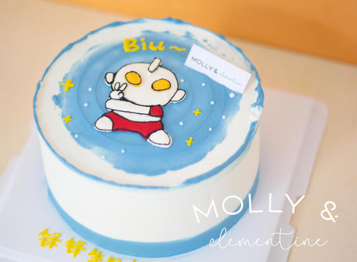 奥特曼手绘蛋糕（提前一天预定/配送当日无法退订退款） 商品图0