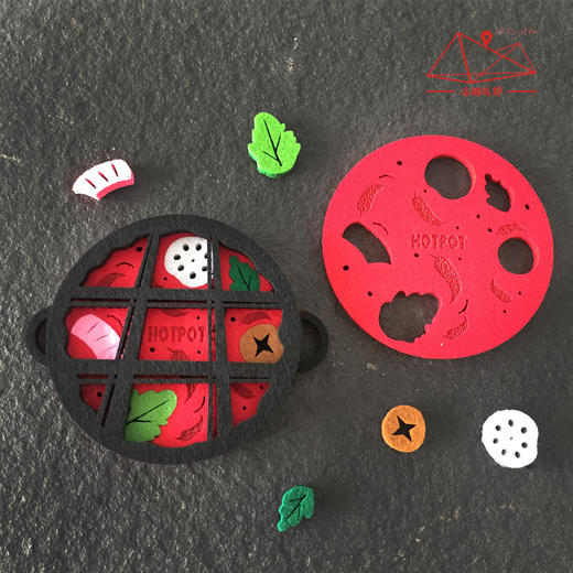 山城火锅毛毡杯垫/创意礼品/重庆原创伴手礼/旅游纪念品 商品图2