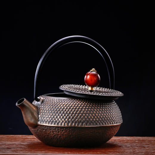 铸味 |  0.7L粒子壶铸铁茶壶生铁壶泡茶壶煮水壶手工铸造电磁炉适用 商品图1