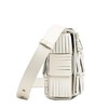 Bottega Veneta/葆蝶家 22春夏新款CASSETTE系列 女士白色流苏饰边Intreccio编织羊皮革斜挎单肩包680698V1G719009 商品缩略图1