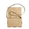 【包税】Bottega Veneta/葆蝶家 22春夏新款CASSETTE系列 女士燕麦色小牛皮双面Intreccio编织单肩斜挎豆腐包666870V17H19776 商品缩略图2