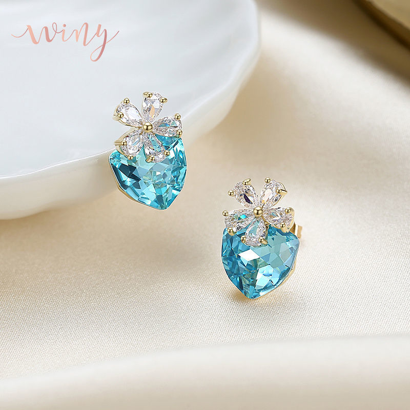Winy时衍之心耳钉送女友闺蜜节日生日礼物
