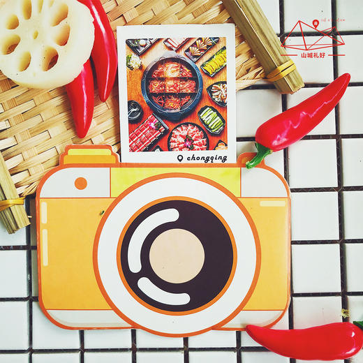 山城礼好相机抽拉明信片/明信片/重庆原创伴手礼/旅游纪念品 商品图1