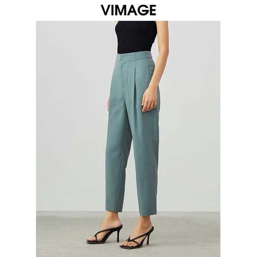 VIMAGE/纬漫纪春季新款百搭显瘦锥形休闲裤女裤子V1705328 商品图3
