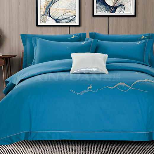 鑫缘 百支御绒绣花四件套 DMG6418 商品图0