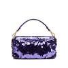 【包税】FENDI/芬迪 2021秋冬新款BAGUETTE系列 女士中号紫色亮片修饰皮革细节翻盖开合FF搭扣配可拆卸肩带单肩斜跨手提包8BR600A9X2F18X7 商品缩略图2