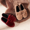 新款时尚百搭一脚蹬韩版外穿豆豆平底防滑女冬棉瓢鞋子软底毛绒加绒毛毛鞋厚底 商品缩略图1
