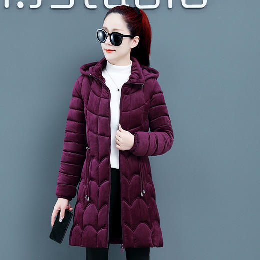 中年妈妈冬装外套洋气加厚新款修身连帽服 TYWF- C277GGD21 商品图2