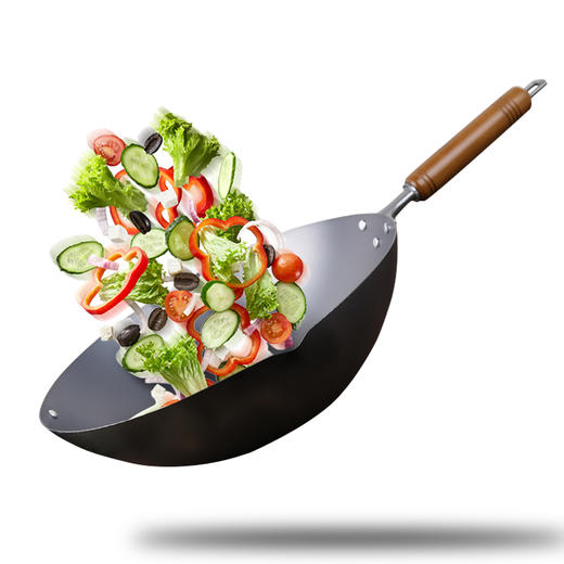 99%高纯度精铁 不易生锈 | YOSHINA吉奈 日本熟铁炒锅30cm 升温快爆炒香 [福利品] 商品图4