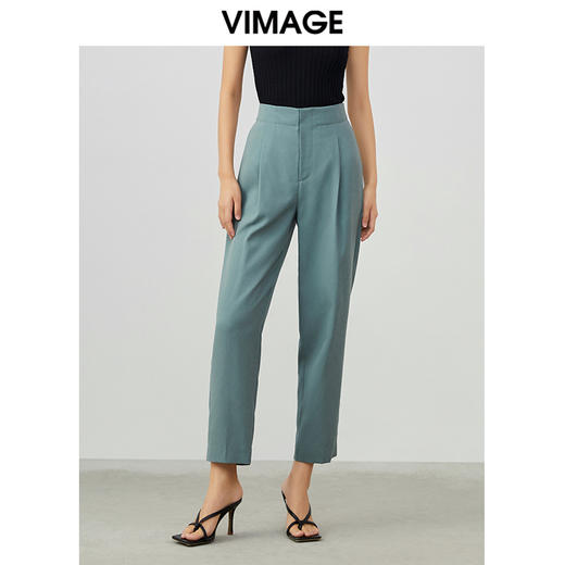 VIMAGE/纬漫纪春季新款百搭显瘦锥形休闲裤女裤子V1705328 商品图2