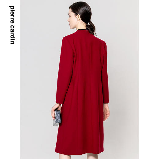 皮尔卡丹女装连衣裙秋冬假两件拼接羊毛通勤A字裙P1418E1821R0 商品图2