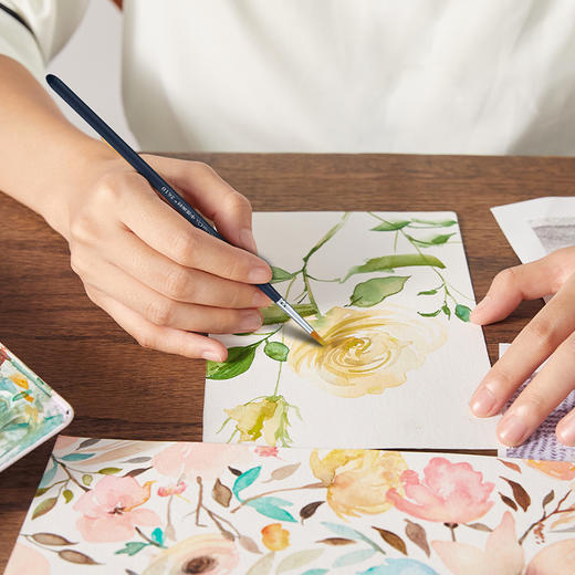 中盛画材尖头水彩笔油画笔圆头尼龙水彩画笔水粉笔颜料绘画笔2610 商品图4