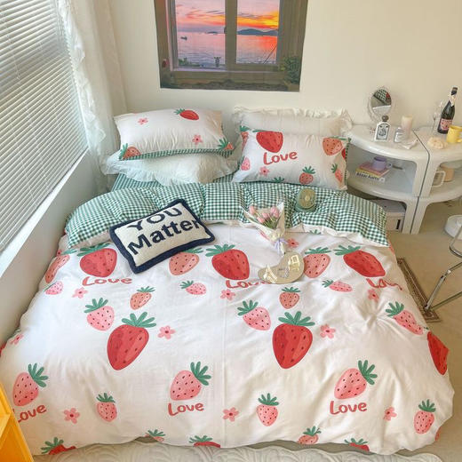 2021款北欧风简约全棉斜纹网红清新四件套 商品图8