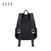 莱夫双肩包女 上班通勤帆布包简约民族风刺绣翻盖女士背包休闲百搭妈妈款小书包新年礼物送妈妈 经典黑色 商品缩略图4