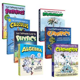 爆笑科学漫画 7册 英文原版 The Cartoon Guide to Chemistry/Calculus/Algebra/Physics/Statistics 科普英语读物 科学漫画