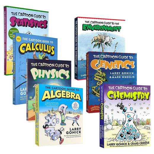 爆笑科学漫画 7册 英文原版 The Cartoon Guide to Chemistry/Calculus/Algebra/Physics/Statistics 科普英语读物 科学漫画 商品图0