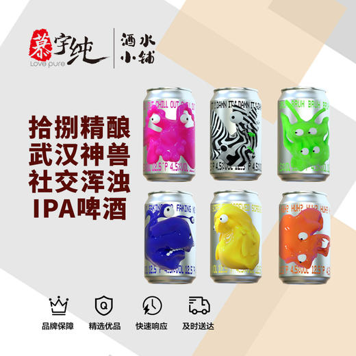 拾捌精酿-武汉神兽社交浑浊IPA啤酒（单听售价，6个包装） 商品图0