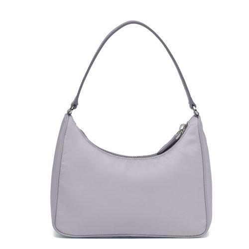 【包税】PRADA/普拉达 21年秋冬新款Re-Edition 2005系列 女士藤萝紫尼龙材质皮革肩带金属徽标迷你手袋单肩包1NE204_R064_F0230 商品图1