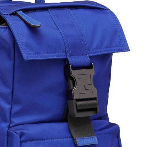 【包税】FENDI/芬迪 2021秋冬新款FENDINESS系列 男士小号荧光蓝色再生尼龙材质皮革细节老花图案网眼布可拆卸肩带单肩背包7VZ067AGQTF1FTC 商品图3