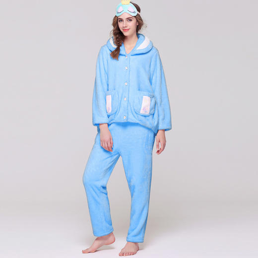 【会员价】爱帝女式金丝法兰绒加厚家居服套 商品图6