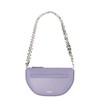 【包税】BURBERRY/博柏利 21秋冬新款Olympia系列 女士迷你浅紫色牛皮革拉链开合弧形手提单肩腋下包80490051 商品缩略图0