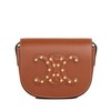 【包税】CELINE/赛琳 21秋冬新款FOLCO CUIR TRIOMPHE系列 女士黄褐色光滑牛皮革金色饰钉斜挎单肩手拿包198263DU9.04LU 商品缩略图0