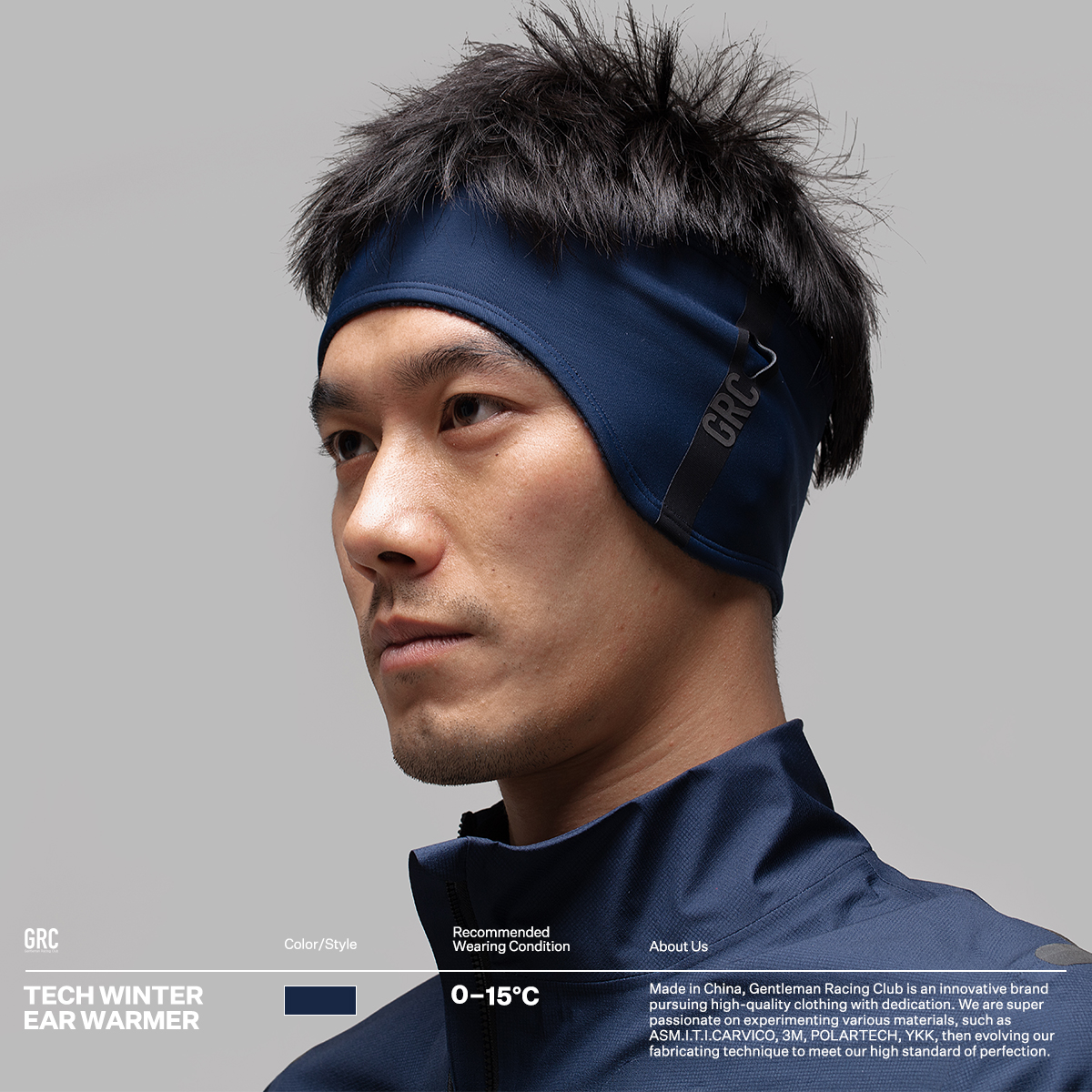 桀骜无尽GRC双层磨毛护耳秋冬抓绒保暖防护透气