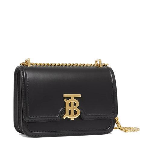 【包税】BURBERRY/博柏利 21秋冬新款TB系列 女士小号黑色小牛皮金色TB标志搭扣翻盖单肩斜挎链条包80490241 商品图1