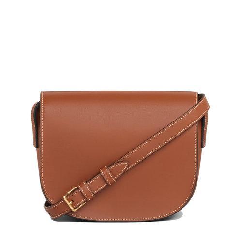 【包税】CELINE/赛琳 21秋冬新款FOLCO CUIR TRIOMPHE系列 女士黄褐色光滑牛皮革金色饰钉斜挎单肩手拿包198263DU9.04LU 商品图2