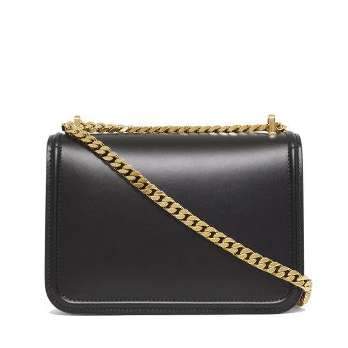 【包税】BURBERRY/博柏利 21秋冬新款TB系列 女士小号黑色小牛皮金色TB标志搭扣翻盖单肩斜挎链条包80490241 商品图3