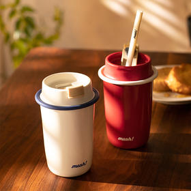 【已下架】mosh 拿铁吸管款保冷保温杯350ml[福利品]