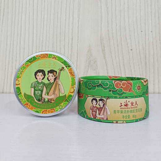 上海女人青苹果清新嫩肌雪花膏80g 商品图2