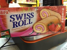 AIBIFA瑞士卷草莓味238克