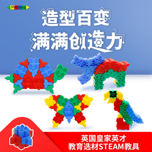 3岁+| MORPHUN摩尔纷初级儿童创意积木，促进儿童手眼与大脑协调 ,刺激大脑的发育 商品图0