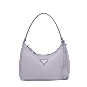 【包税】PRADA/普拉达 21年秋冬新款Re-Edition 2005系列 女士藤萝紫尼龙材质皮革肩带金属徽标迷你手袋单肩包1NE204_R064_F0230