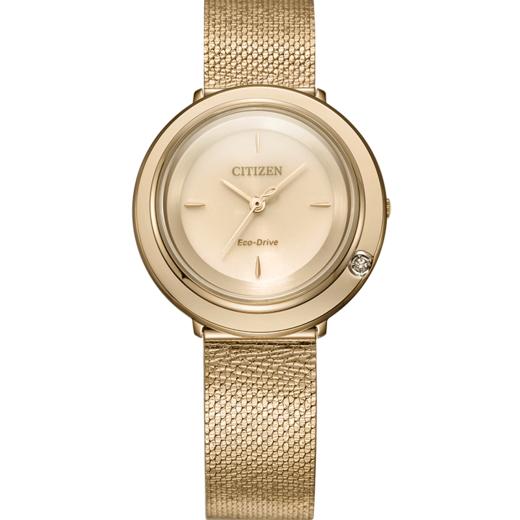 西铁城日本官方正品巴塞尔展出款光动能女表玫瑰金简约时尚EM0643-84X 商品图1