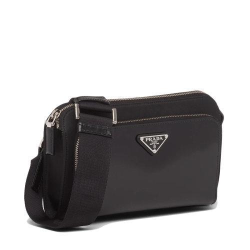 【包税】PRADA/普拉达 21年秋冬新款 男士黑色再生尼龙配可拆卸可调式编织尼龙带和皮革肩带斜跨单肩包2VH130_789_F0002_V_OOO 商品图1