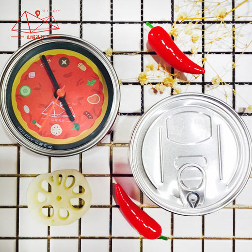 山城礼好火锅罐头钟配电池/创意礼品/重庆原创伴手礼/旅游纪念品 商品图4