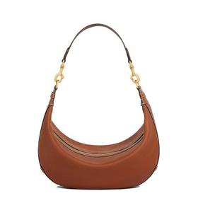 【包税】CELINE/赛琳 21秋冬新款LEANDRE系列 女士中号黄褐色小牛皮金色饰面手提单肩腋下包197263DV7.04LU