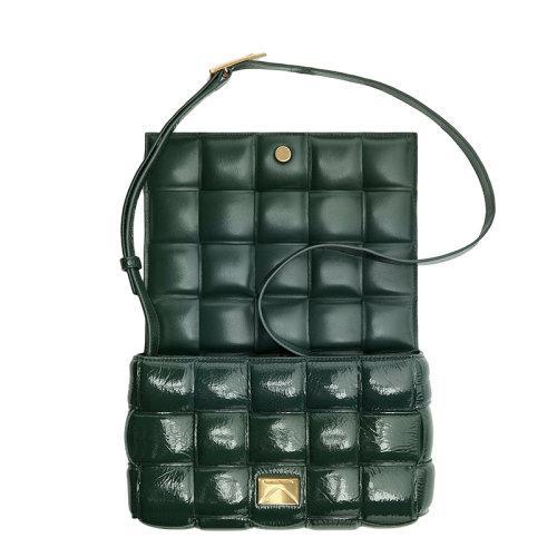 【包税】Bottega Veneta/葆蝶家 经典款CASSETTE PADDED系列 女士雨树绿色鹿皮双面编织斜挎单肩豆腐包591970V13Y13035 商品图2