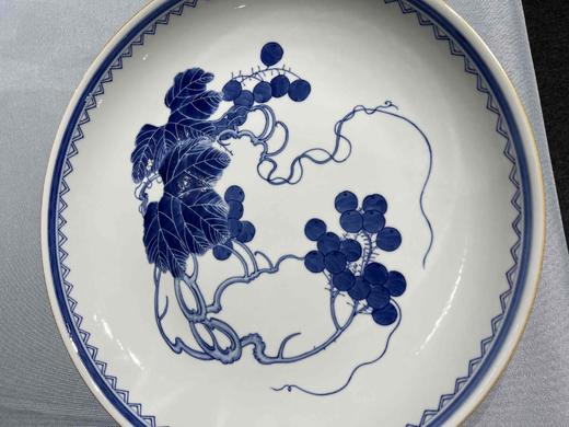 青花葡萄盘 商品图0